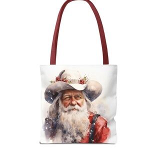 Santa Tote Bag - Red and White
